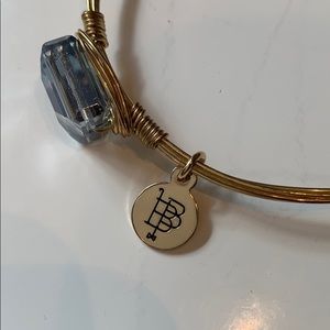 Gold and Blue Gem Bangle